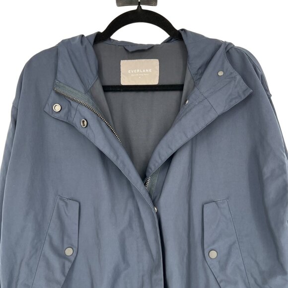 Everlane The City Anorak Navy Blue Hooded Jacket Size Medium - Picture 3 of 13